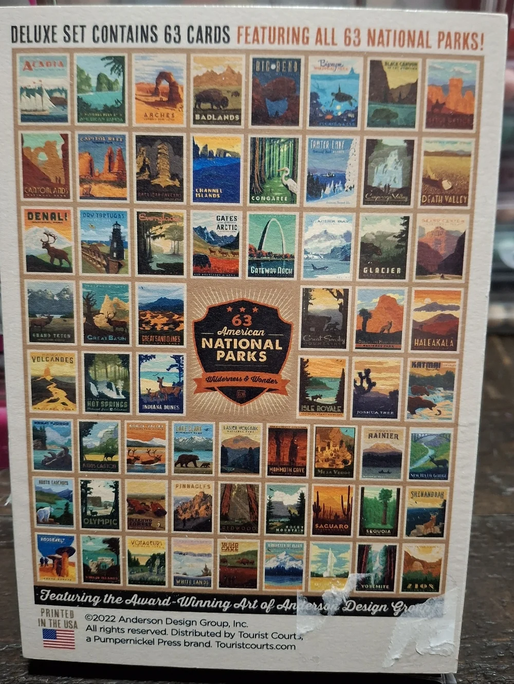 63 Postcards of National Parks Classic Poster Art Set - Multicolor
